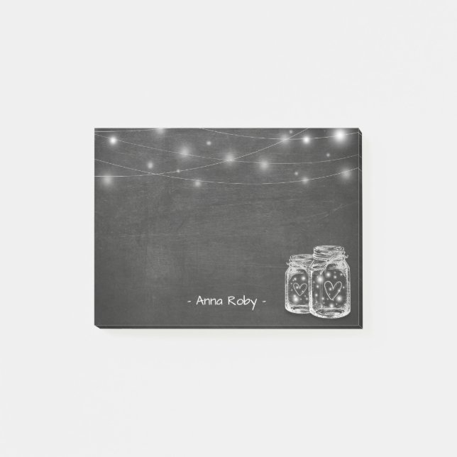 Post-it® Elégant Mason Jar Vintage String Lights (Devant)