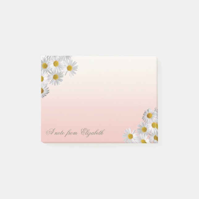 Post-it® Élégant Mignon Chic Féminin, Chamomole Fleurs (Devant)