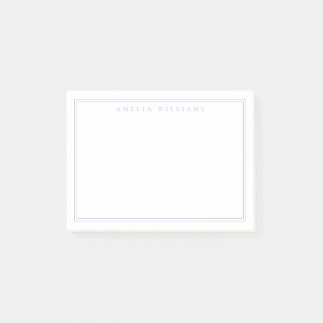 Post-it® Elegant Minimalist Lavender Monogram (Devant)