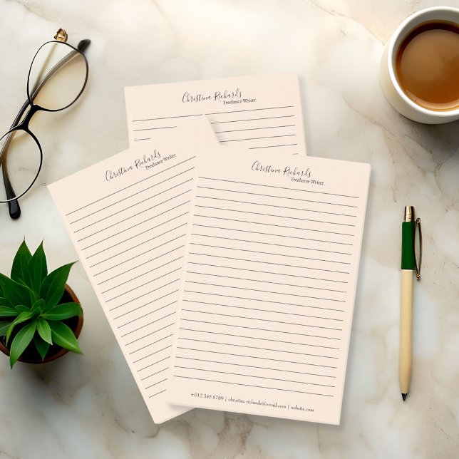 Post-it® Élégant minimaliste beige (Créateur téléchargé)