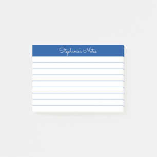 Post-it® Elégant minimaliste Bleu Linage Personnalisé