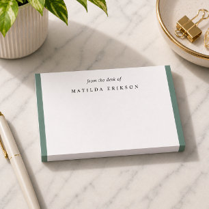 Post-it® Élégant Minimaliste Bloc-Notes Vert de Bureau