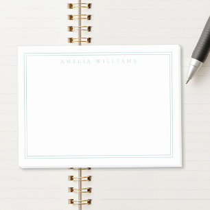 Post-it® Élégant Minimaliste Turquoise Deux Bordures