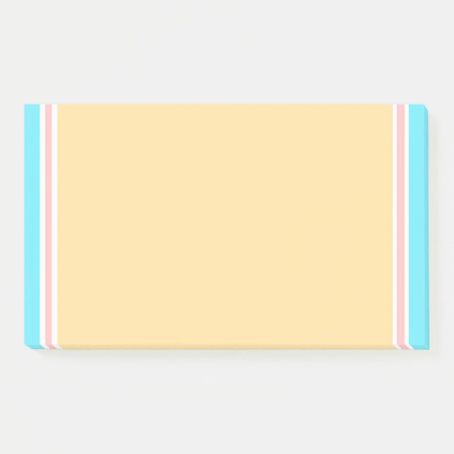 Post-it® Élégant Modèle moderne blanc bleu rose jaune (Devant)