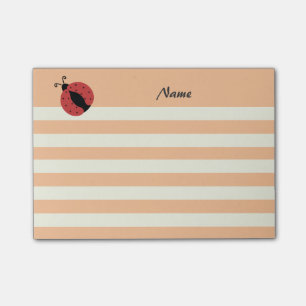 Post-it® Élégant moderne mignon rayures de coccinelle perso
