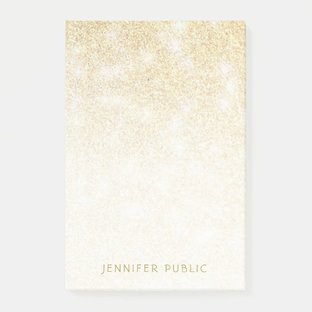 Post-it® Elegant moderne Parties scintillant or Modèle mini (Devant)