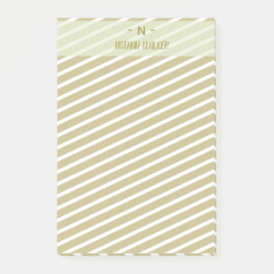Post-it® Élégant Monogramme Or & Gris I Minimaliste Élégant