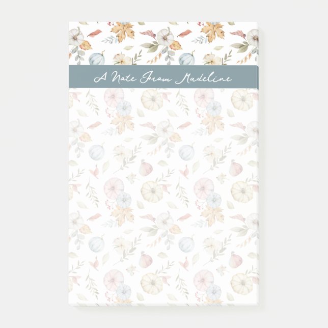 Post-it® Elégant Motif d'aquarelle d'automne (Devant)