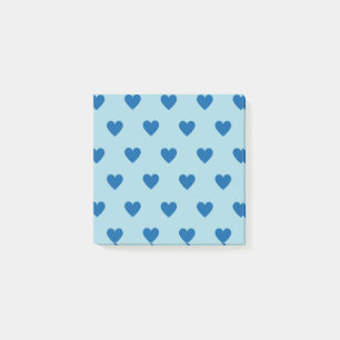 Post-it® Elégant Motif de Coeur Bleu Moderne & Minimal
