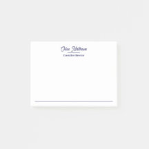 Elegant Navy Blue Script Border