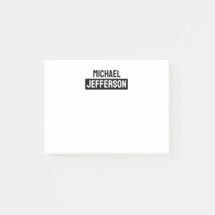 Post-it® Élégant noir blanc clair personnalisé