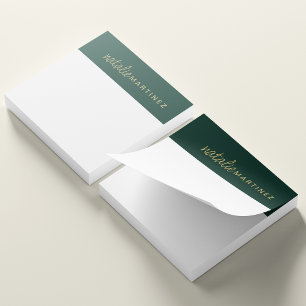 Post-it® Élégant professionnel Emerald Green Gold personnal