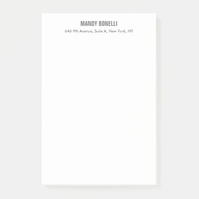 Post-it® Élégant professionnel minimaliste moderne ajouter  (Devant)