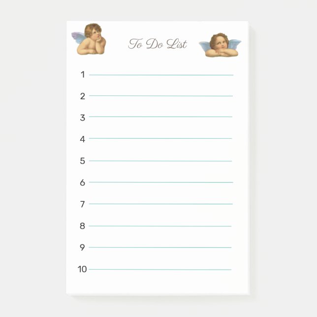 Post-it® Élégant Raphael Cherubs en blanc (Devant)