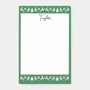 Post-it® Élégant rennes Snowflakes Fir Trees