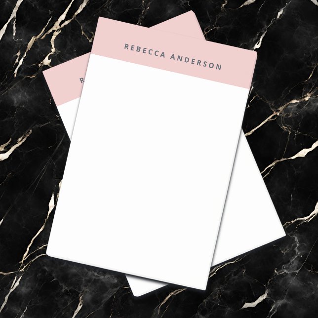 Post-it® Élégant rose et bleu cyan Nom moderne (Créateur téléchargé)