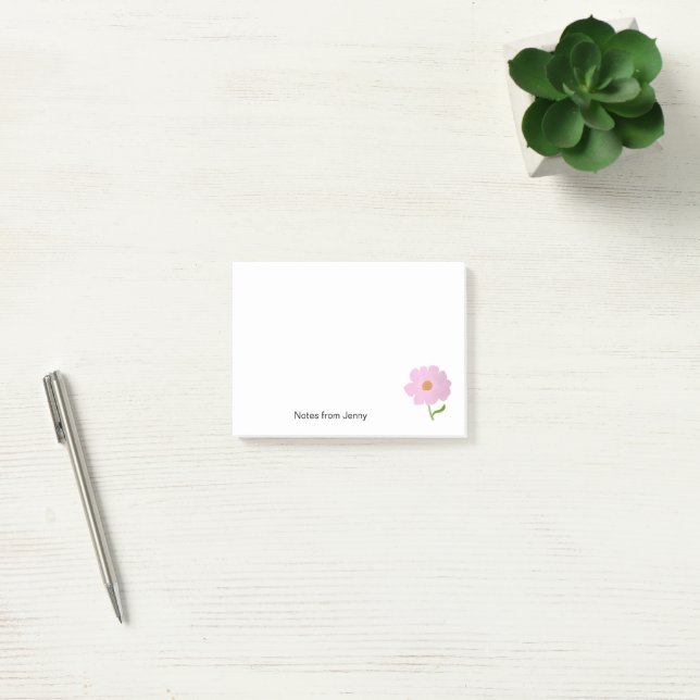 Post-it® Élégant rose Fleur Plante Nature (Bureau)