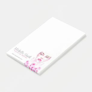 Post-it® Elégant rose Roses Floral Aquarelle Beauté Salon