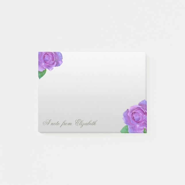 Post-it® Élégant Roseaux Violets Féminins (Devant)