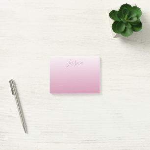 Post-it® Élégant script et rose modifiable (n'importe quell