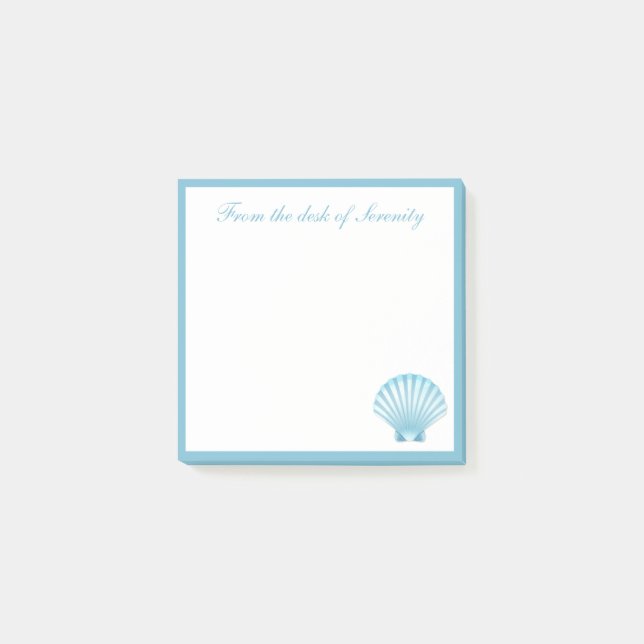 Post-it® Elégant Shell Nautical Seashell Beach Ocean Dreams (Devant)
