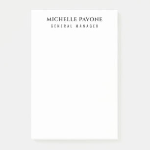 Post-it® Élégant Simple Professionnel Noir & Blanc