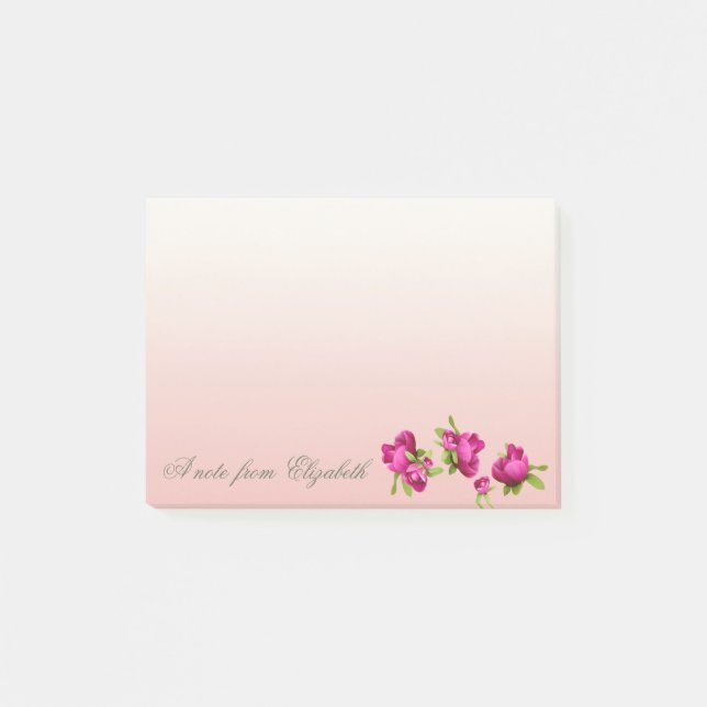 Post-it® Élégant Style Féminin ,   Fleurs (Devant)