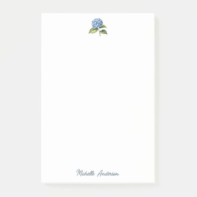 Post-it® Élégant Tendance Aquarelle Hydrangea Floral (Devant)
