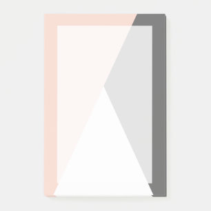 Post-it® Élégant triangle géométrique rose et gris