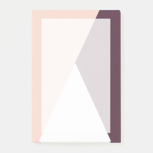 Post-it® Elégant triangle géométrique rose roux et borde