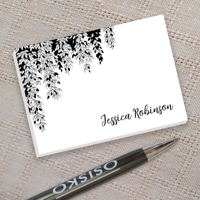 Post-it® Élégante branche d'arbre de bouleau pleureur noir  (Créateur téléchargé)