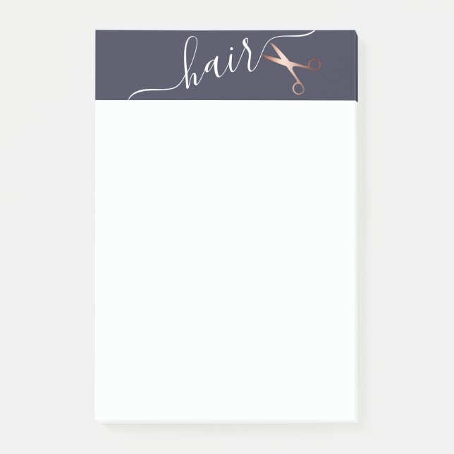 Post-it® Elégante coupe-cheveux rose d'or (Devant)