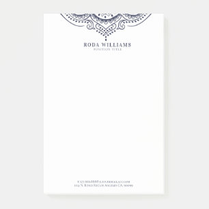 Post-it® Elégante dentelle bleu marine girly paisley