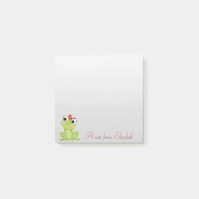 Post-it® Élégante Fille élégante, Grenouille de dessin (Devant)