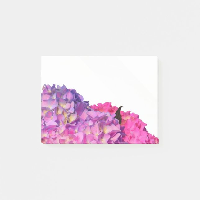 Post-it® Elégante florales violettes roses hydrangées (Devant)
