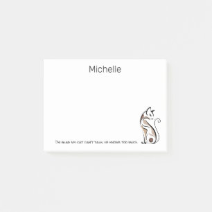 Post-it® Élégante Kitty Moderne, Maman de Chat, Personnalis