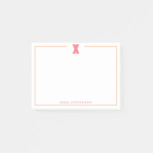 Post-it® Élégante lettre 3D personnalisée monogramme initia
