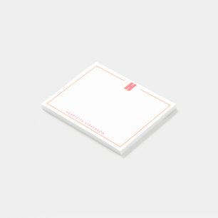 Post-it® Élégante lettre H initiale monogramme personnalisé