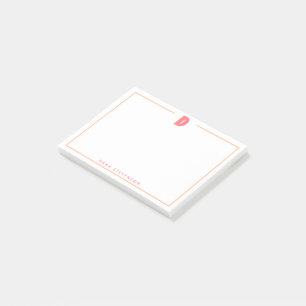 Post-it® Élégante lettre initiale D monogramme personnalisé