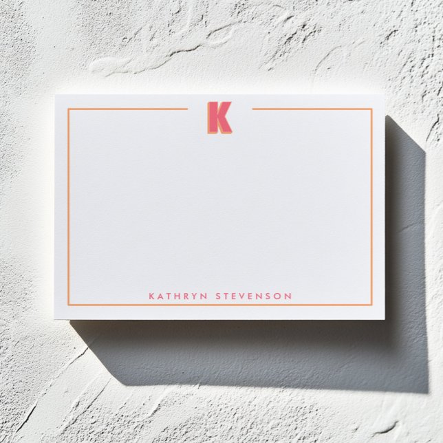 Post-it® Élégante lettre initiale K monogramme personnalisé (Créateur téléchargé)