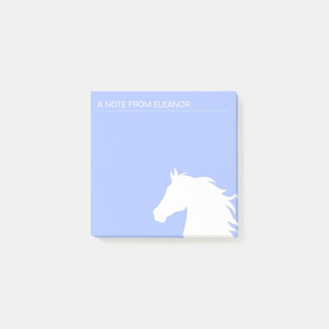 Post-it® Élégante note personnalisée de l'amant du cheval (Devant)