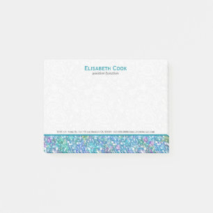 Post-it® Élégante Parties scintillant bleu-vert