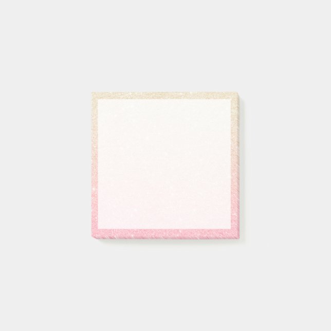 Post-it® Élégante parties scintillant en or rose à pente do (Devant)