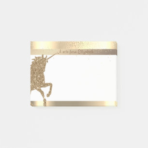 Post-it® Elégante Parties scintillant Or Unicorne, Bande, C
