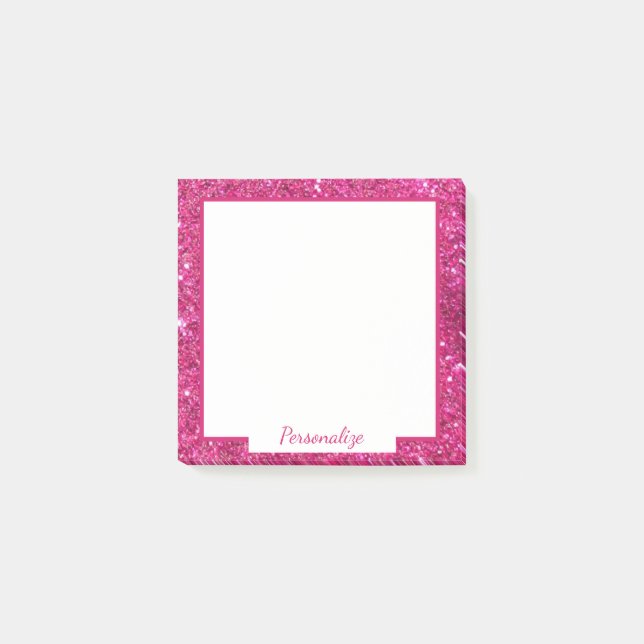 Post-it® Elégante Parties scintillant rose Bordure Chic Fil (Devant)