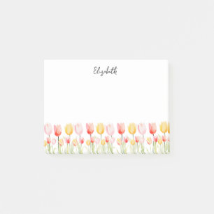 Post-it® Élégante Tulipe d'été rose rouge et jaune