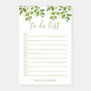 Post-it® Elégante verdure Mariage botanique à faire Liste
