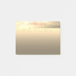 Post-it® Élégantes décorations de Noël en or - Personnalisé