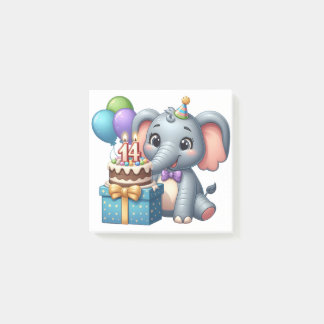 Post-it® Éléphant d'anniversaire 14 ans