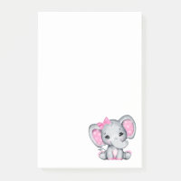 Eléphant de bébé rose mignon avec oreilles Poka Do
